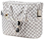 Large Beach Bag for Women (Gray White)