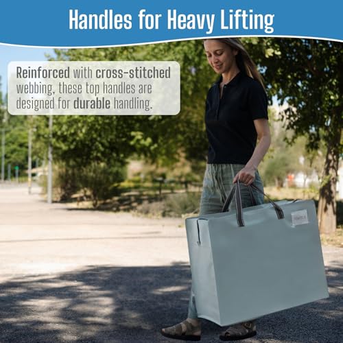 Heavy Duty Moving Bags (Light Blue / 22 Gallon-4 Pack)