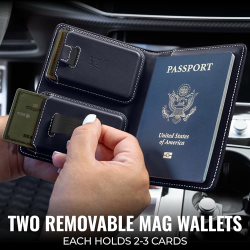 Passport Wallet with Holder for AirTag (Sapphire)