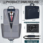 Garment Bags for Travel Carry On Garment Bag for Hanging Clothes (Blue)