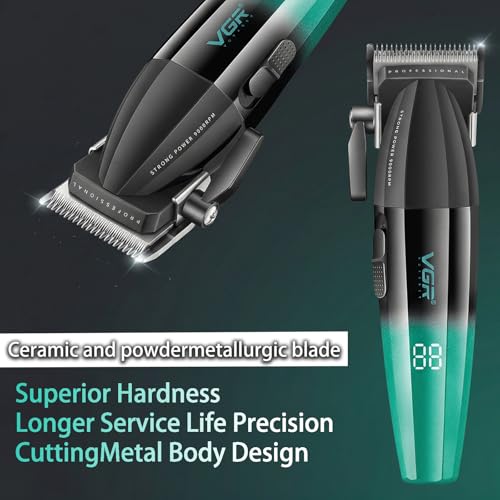 003 Professional Hair Clippers for Men with Clipper Trimmer Set (Green)
