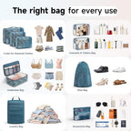 Packing Cubes for Travel (10 Dark Blue Floral)