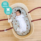 Stretch Fitted Bassinet Sheet Set BROLEX 2 Pack Cradle Sheets for Bassinet Pad (Bunny Nuts / 32x16 Inch)