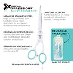 Shear Xpressions 5.75" Professional Hair Cutting Scissors (Minty Fresh)