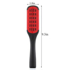 Aethland Double Sided Brush Clamp Straightener, Boar Bristles Clamp Hair Straightening Brush With Detangler - Hair Styling Tool