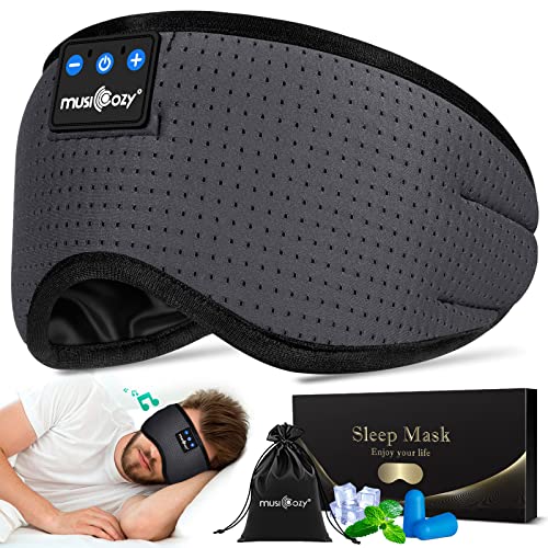Sleep Headphones Bluetooth 5.4 Sleep Mask with HD Sound (Gray)