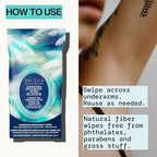Beauty Coconut Milk & Essential Oils Underarm Deodorant Wipes (120 Count (Pack of 1))
