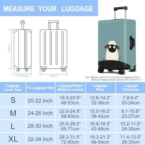 Luggage Cover Washable Suitcase Protector Anti (Little Sheep / XL(fits 32-34Inch suitcase))