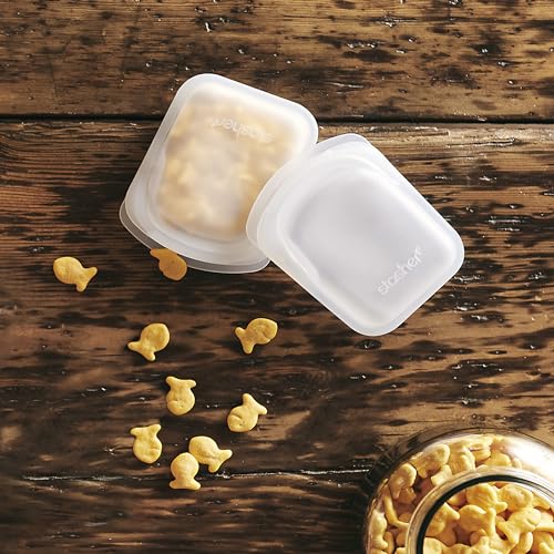 Premium Silicone Reusable Food Storage Pocket Bag (Clear / 1-Pack)