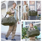 Large Canvas Duffle Bag for Travel (olive / 55L)