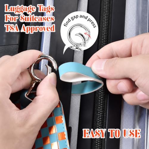 Luggage Tags for Suitcases Travel Accessories (Blue+orange)