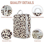 4 Set Compression Packing Cubes For Travel Bags Organizer For Luggage Suitcase Organizer (Brown Leopard / Set of 4)