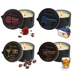 Massage Candle Organic 4 Pack Luxury Gift Set for Couples 9.4oz
