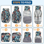 Lightweight Packable Backpack 25L (25L / Royal Blue, Floral)