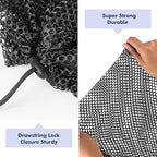 3Pcs Mesh Laundry Bags Washing Machine Mesh Wash Bags Jumbo for Delicates Clothes (Black / Jumbo 3 pcs)