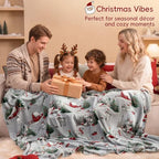 Christmas Fleece Blanket Twin (Winter Deer / Twin(66" X 90"))