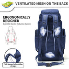 70L Camping Hiking Military Tactical Backpack Outdoor Water (Blue)