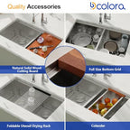 36"x19" Undermount Double Bowl Kitchen Sink 64 (Stainless Steel / 36" (60/40))