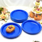 50 Pcs 10 Inch Blue Plastic Plates (Blue / 50 Pcs)