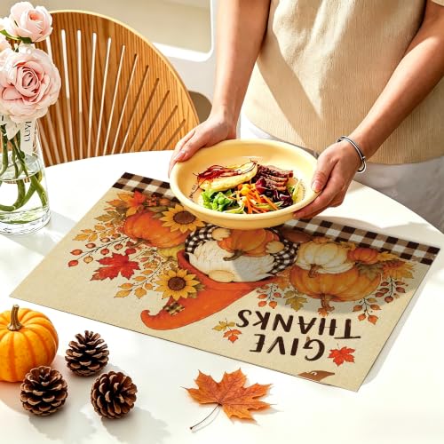 Thanksgiving Placemats 6 Pcs (Thanksgiving Turkey)