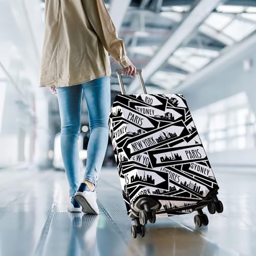 Travel Luggage Cover Suitcase Protector Fits 18 (B-1 / L(25-28in))