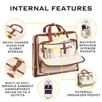 Premium travel garment bag. Carry (Beige)