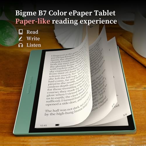 B7 Color ePaper Tablet 7 Inch 8+128GB Ebook Reader with 4G Calling (Green)