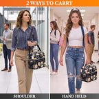 Insulated Lunch Bag for Women (Floral Black)