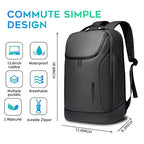 Business Smart Backpack Waterproof fit 15.6 Inch Laptop Backpack with USB Charging Port (Large / Black(no Charge Port))