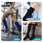 Extra Thick Wide Calf Compression Socks for Women&Men Plus Size 20 (2 Pairs-polkadots2 / X-Large)