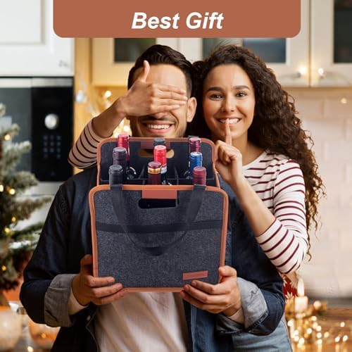 9 Bottle Wine Carrier Tote Bag (9 Bottle-2PACK)