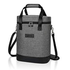 6 Bottle Wine Cooler Carrier Tote Bag (Grey)