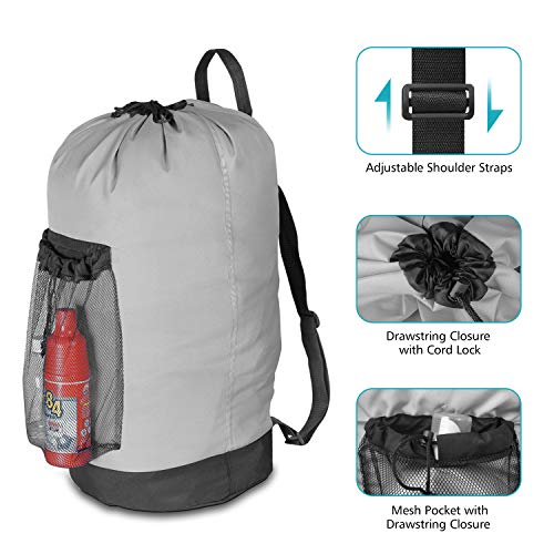 Backpack Laundry Bag (Grey)