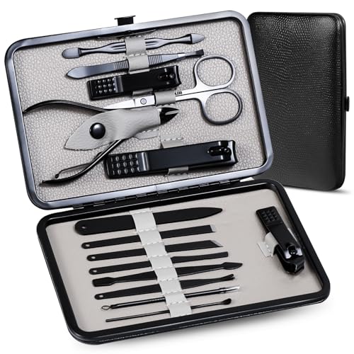 High Precision Stainless Steel Nail Clippers Set (Light Gray 15 Pieces)