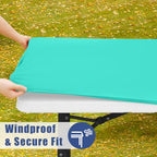 2 Pack Rectangle Spandex Fitted Table Cloth (Aqua Blue / 60" x 30" (Rectangular))