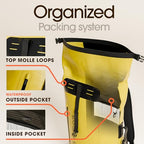 Waterproof Dry Bag Backpack 55L (55L / Yellow)