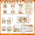 10 Pcs Fall Pumpkin Kitchen Decor Set Kitchen Towels Pot Holders Oven Mitts and Rugs Set Thanksgiving Towels for Baking Cooking BBQ Autumn Home (Light Color / Little Fresh)