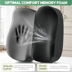 Memory Foam Seat Cushion (Black / 15.75×18.50×1.97 / 4.13 inch)