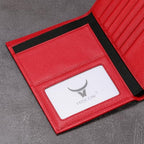 Leather Passport Holder for Travel (Red)