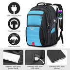 18.4 Inch Extra Large Backpack (Blue / 18.4 inch)