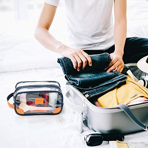 Clear Toiletry Bag for Traveling (Blue)