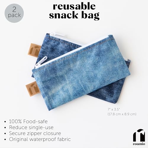 Roamio Reusable Snack Bags (C3 Denim On Denim-Sm)