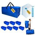 16 Pack Heavy Duty Extra Large Moving Bags with Backpack Straps & Large Vacuum Storage Bags Moving Supply Combo (16 Pack-8 Moving Bags+8 Vacuum Bags)