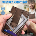 Airtag Wallet for Men Money Clip 9 (Coffee044)