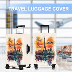 TowerLuggage Cover Washable Suitcase Protector Anti (Tower-1 / S(20-22inch suitcase))