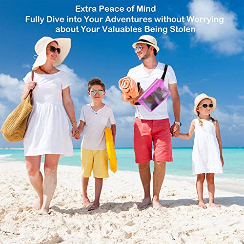 Waterproof Pouch with Waist Strap (Blue + Pink)