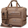 Duffle Bag for Men 60L Travel Canvas Weekender with Toiletry Bag (Brown)