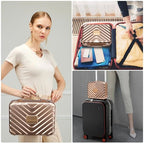 Travel Makeup Case with Mirror (Rose Gold)