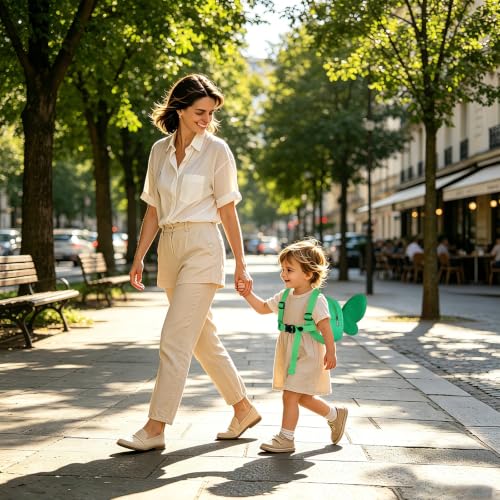 Toddler Harness Backpack Leash (Green Butterfly)