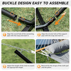 2 Person Double Hammock with Stand (Dark Gray)